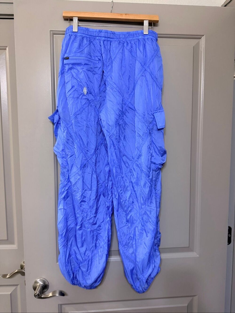FP Movement Free People Womens Size S Blue Parachute Cargo Pants Joggers